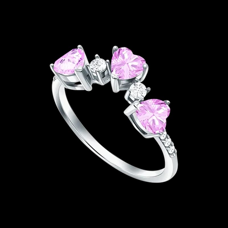 Cincin Heart Trio Ring